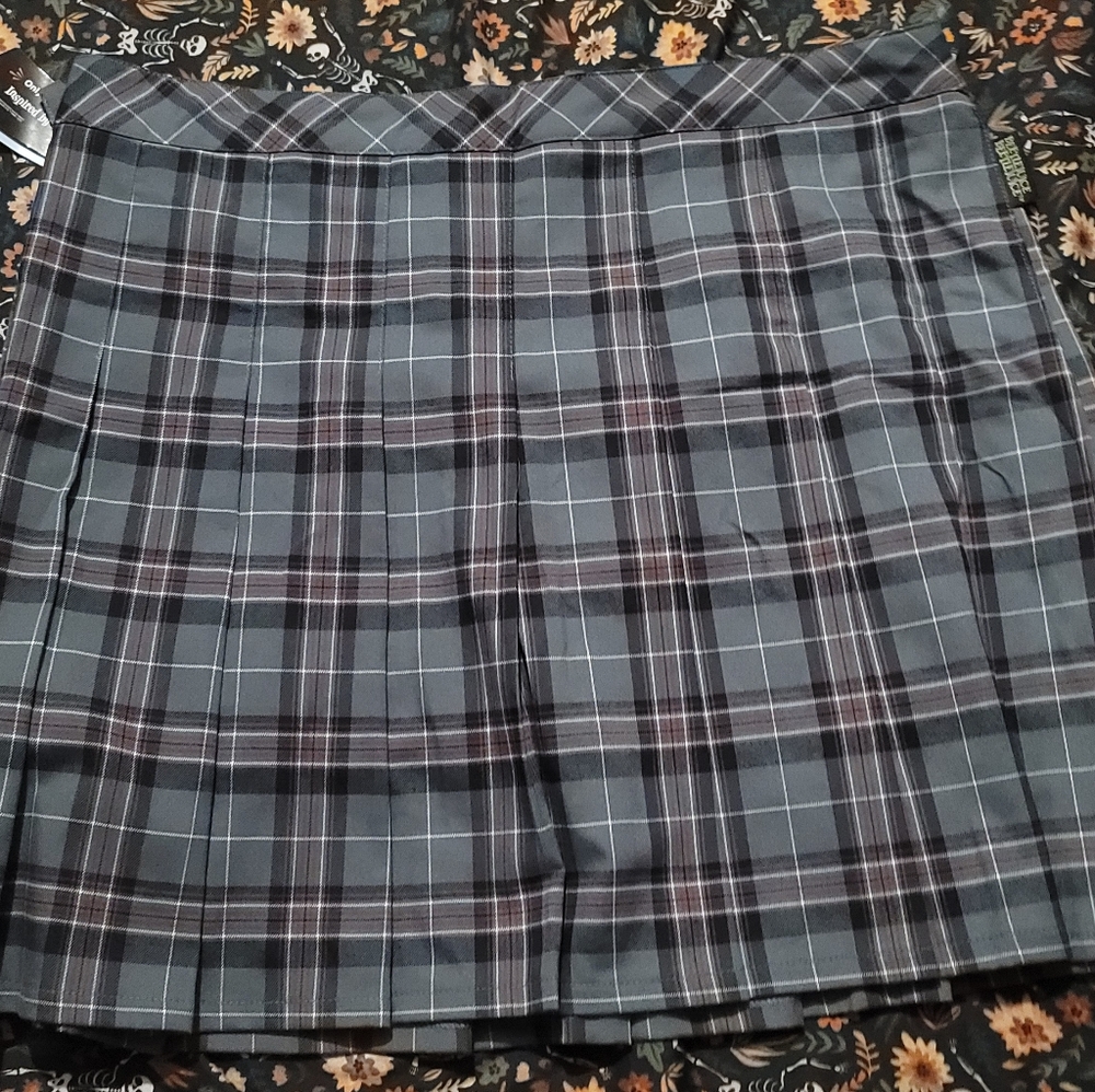 Beetlejuice Plaid Skirt